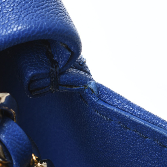 Chanel Chain Shoulder Blue Gold Hardware Calfskin Shoulder Bag - Picture 11 of 11